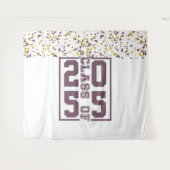 Paars Wit Goud Afstudeerklas Typografie Wandkleed (Voorkant (horizontaal))