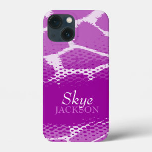 Paars wit grafisch dierpatroon Case-Mate iPhone case