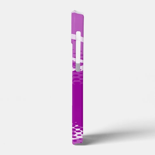 Paars wit grafisch dierpatroon Case-Mate iPhone case (Achterkant / Links)