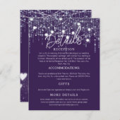 Paars & Wit Hanglampen Behuizing Kaart (Voorkant / Achterkant)