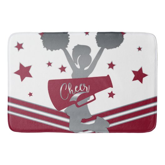 Paars Wit Zilveren Sterren Cheer Cheer-leiden Badmat (Voorkant)