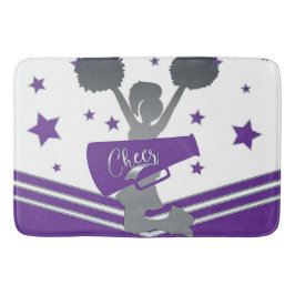 Paars Wit Zilveren Sterren Cheer Cheerleading Badmat