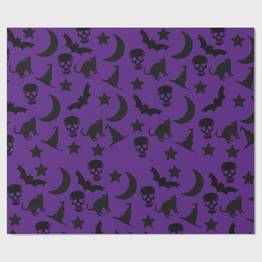 Paars Witchy Pattern Cadeaupapier (Vlak)
