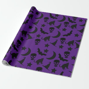 Paars Witchy Pattern Cadeaupapier