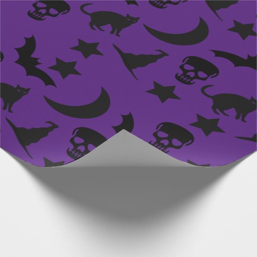 Paars Witchy Pattern Cadeaupapier (Hoek)