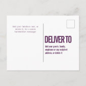 Paars Witte 6 foto's Moderne Universele Groet Briefkaart (Achterkant)