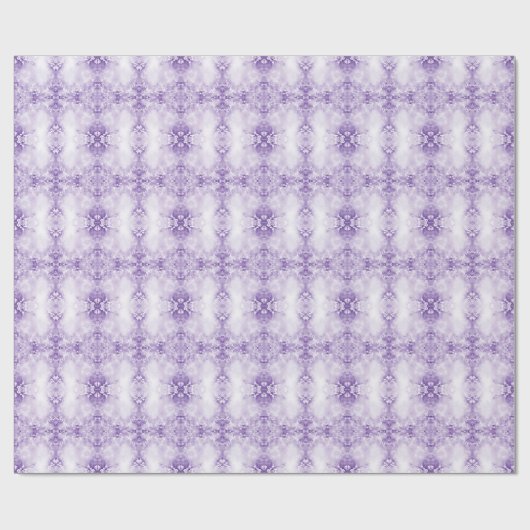 Paars Witte Bloemen Inpakpapier (Vlak)