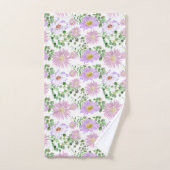 Paars Witte Bloemige Eucalyptus Groene Elegante  Bad Handdoek (Handdoek)