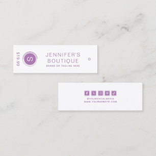 Paars Witte Boetiek Prijs Branding Contactkaartje