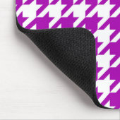 Paars Witte Houndstooth Rutcontrole Muismat (Hoek)
