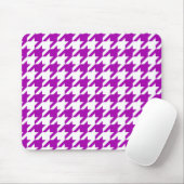 Paars Witte Houndstooth Rutcontrole Muismat (Met muis)