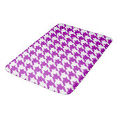 Paars Witte Houndstooth Rutpatroon Badmat (Gekanteld)