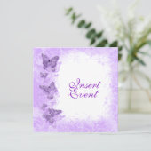 Paars witte huwelijksverjaardag verjaardag kaart (Staand voorkant)