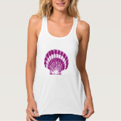 Paars-witte schelp tanktop (Voorkant)