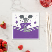 Paars & Witte Sterren Cheer Cheerleading Feest Servetten (Insitu)