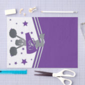Paars & Witte Sterren Cheer Cheerleading Feest Tissuepapier (Craft)