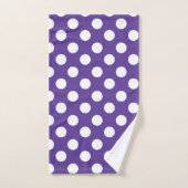Paars & Witte Stippen Stip Bad Handdoek (Handdoek)