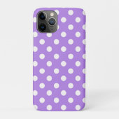 Paars & Witte Stippen Stip Chic Patroon Case-Mate iPhone Case (Achterkant)