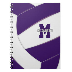 paars witte teamkleuren meisjes jongens volleybal notitieboek