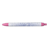 Paars Witte Vrede Liefde Zwarte Inkt Pen (Voorkant)