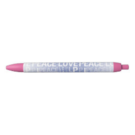 Paars Witte Vrede Liefde Zwarte Inkt Pen