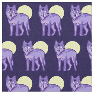 Paars Wolf Stof