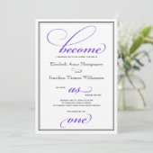 Paars wordt een Christelijke uitnodiging tot huwel (Staand voorkant)