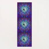 Paars Yin Yang Heart Yoga Mat (Achterkant)