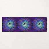 Paars Yin Yang Heart Yoga Mat (Voorkant (horizontaal))