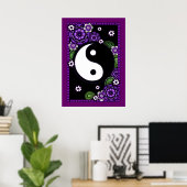 Paars Yin Yang Poster (Thuiskantoor)