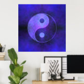 Paars Yin Yang Poster (Thuiskantoor)