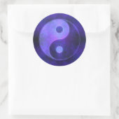 Paars Yin Yang Symbol Ronde Sticker (Tas)