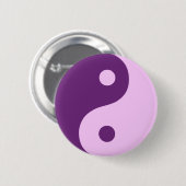 Paars Yin Yang Taoist Symbool Ronde Button 5,7 Cm (Voorkant /achterkant)