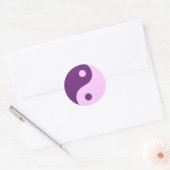 Paars Yin Yang Taoist Symbool Ronde Sticker (Envelop)