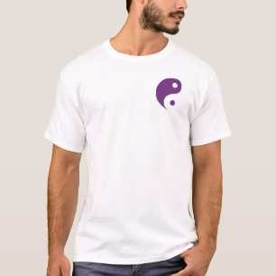 Paars Yin Yang Taoïstisch Symbool T-shirt