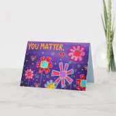  Paars "You Matter" Kaart (Voorkant)