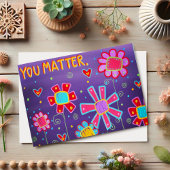  Paars "You Matter" Kaart