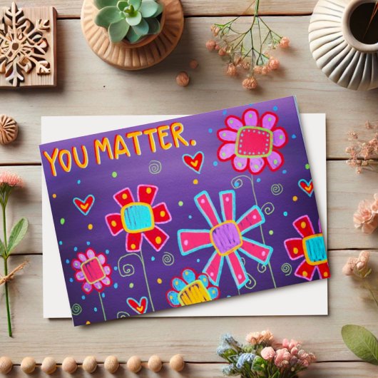  Paars "You Matter" Kaart