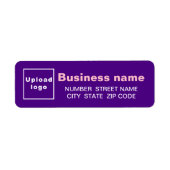 Paars Zakelijk Retouradres Etiket (Voorkant)