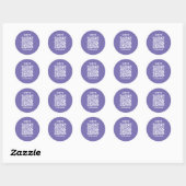 Paars | Zakelijke QR-code scanbaar Ronde Sticker (Vel)