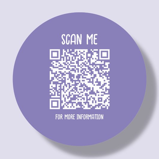 Paars | Zakelijke QR-code scanbaar Ronde Sticker