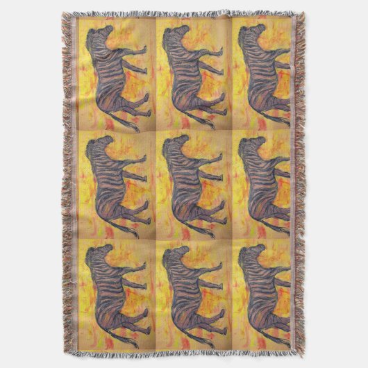 paars zebra deken (Voorkant Verticaal)