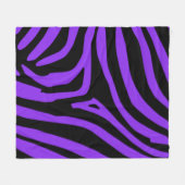 Paars Zebra Fleece Deken (Voorkant (Horizontaal))