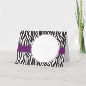 Paars Zebra Notitiekaartje (Voorkant)