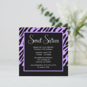 Paars Zebra Pattern Kaart (Staand voorkant)