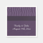 Paars Zebra Pattern Servetten (Voorkant)