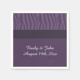 Paars Zebra Pattern Servetten