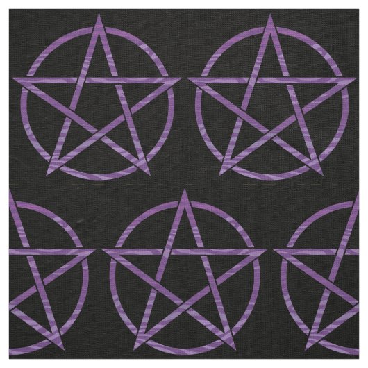 Paars Zebra Pentagram Stof (Swatch)