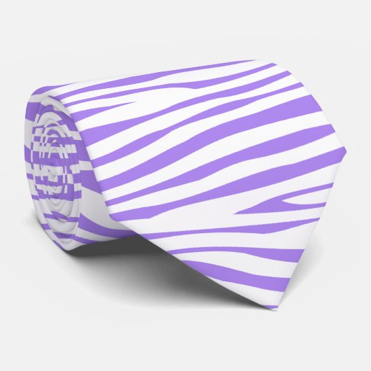 Paars Zebra stripe patroon Stropdas (Opgerold)