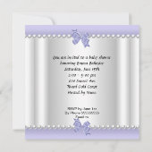 Paars Zebra van het Afrikaanse Baby shower Kaart (Achterkant)